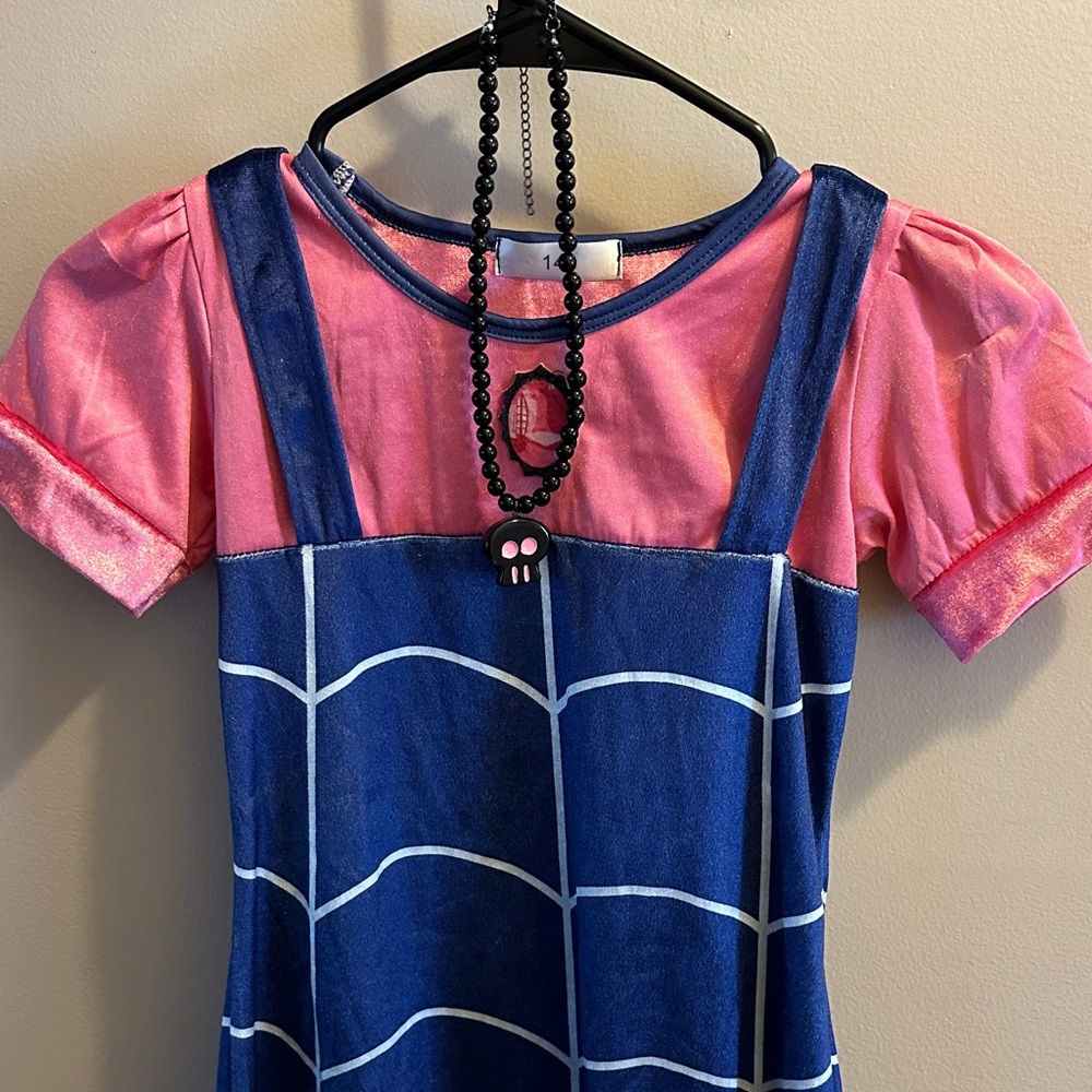 Vampirina Pink and Blue Costume Dress with Necklace